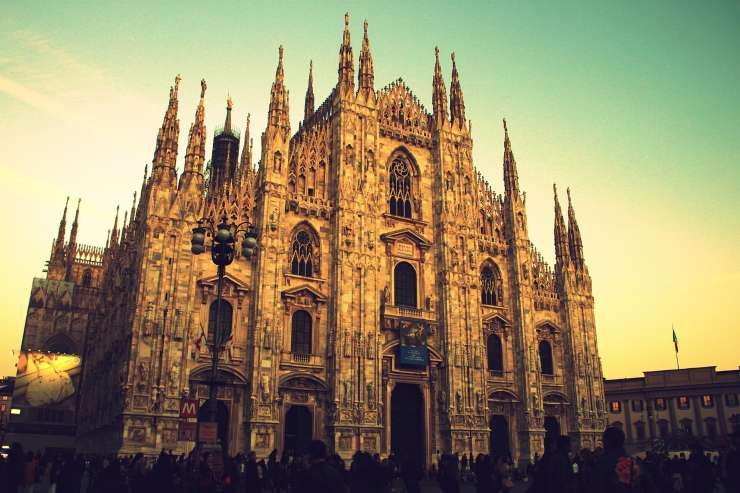 una veduta del duomo di milano